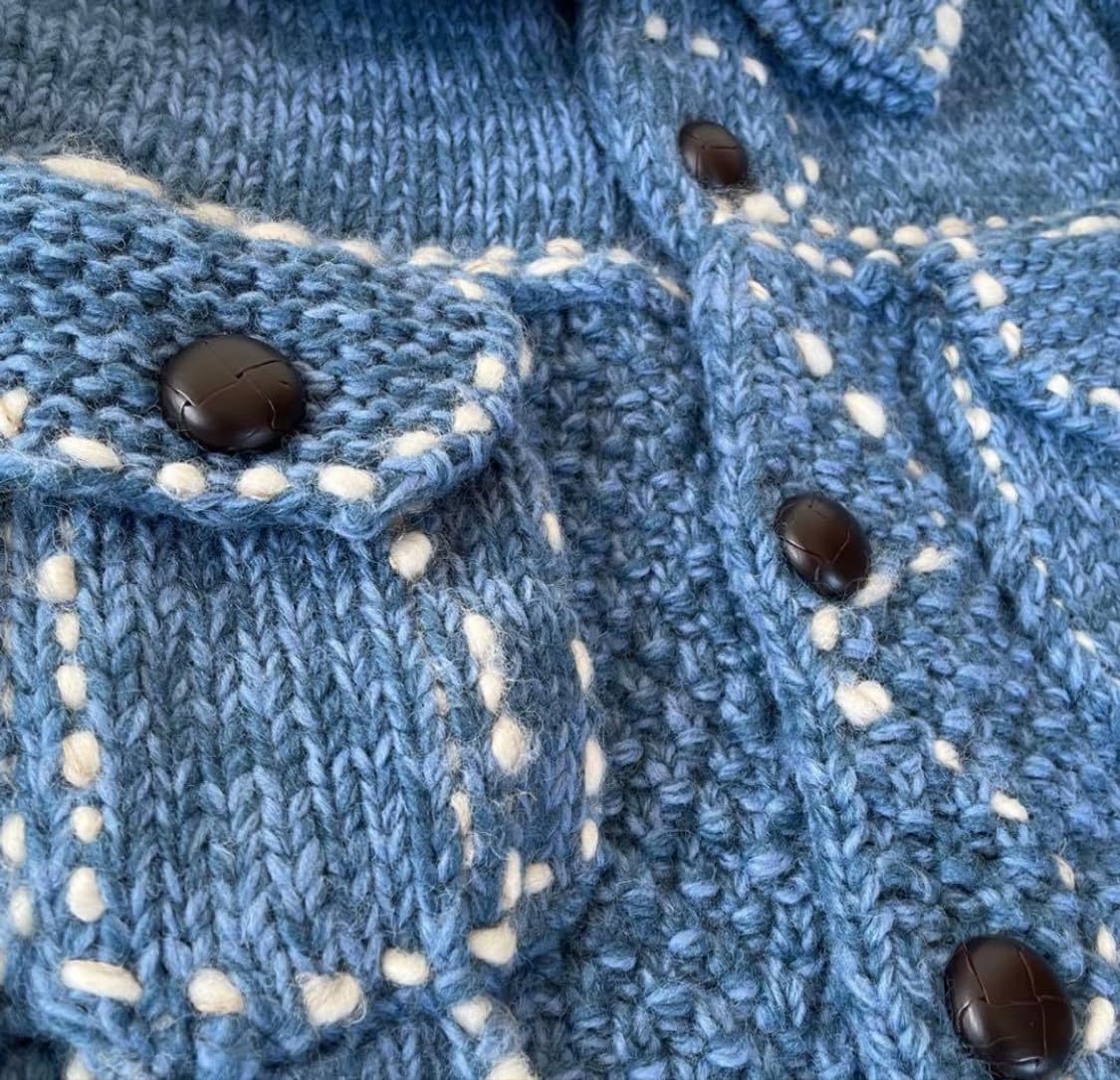 캐피탈 울 핸드 니트 코위찬 G 진 네이비 상품이미지5