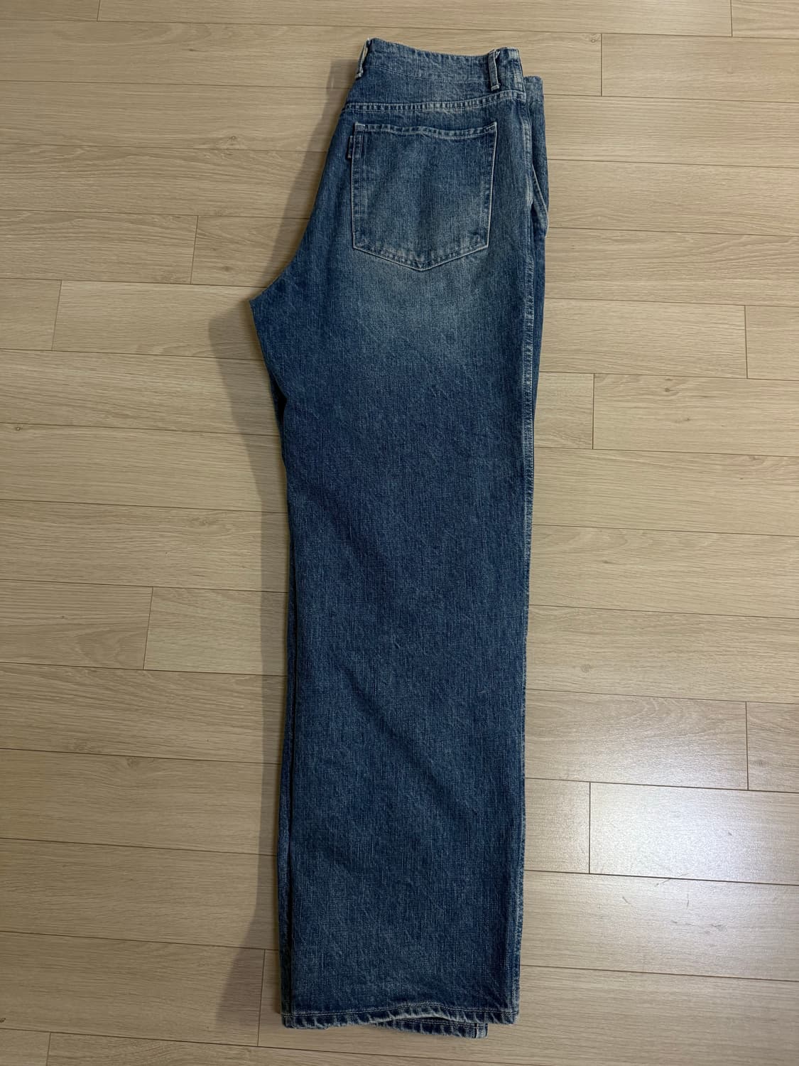 포터리 One Washed Wide Denim (Mid blue)팝니다 상품이미지2