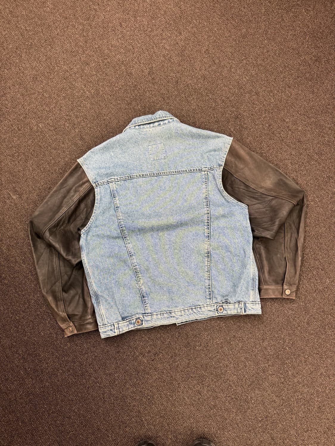 L)할리데이비슨 BIKER BLUES 빈티지 레더 데님자켓 상품이미지6