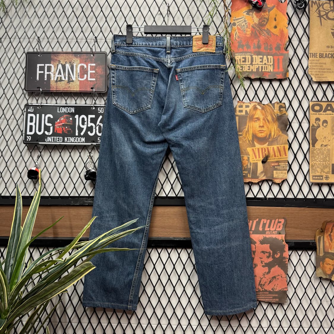90s 리바이스 505 데님 팬츠 일자핏 중청 상품이미지2