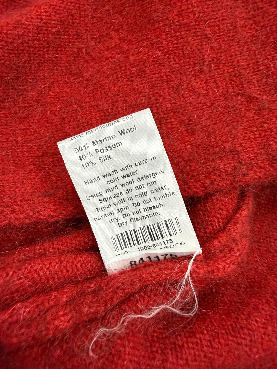 MERINOMINK 레드 울 니트 케이프 상품이미지4