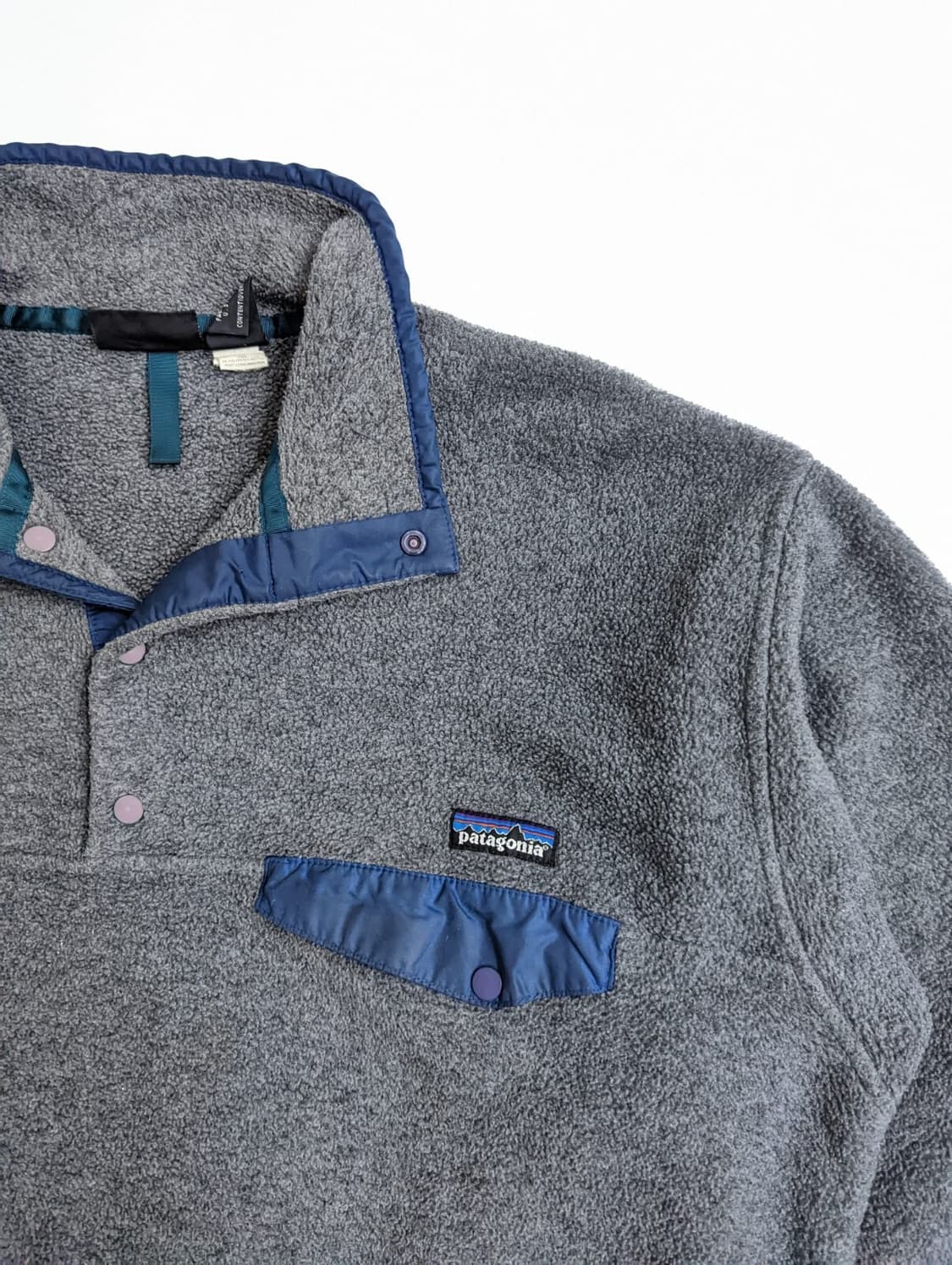 90s 파타고니아 신칠라 스냅-T 그레이/네이비 USA 상품이미지2