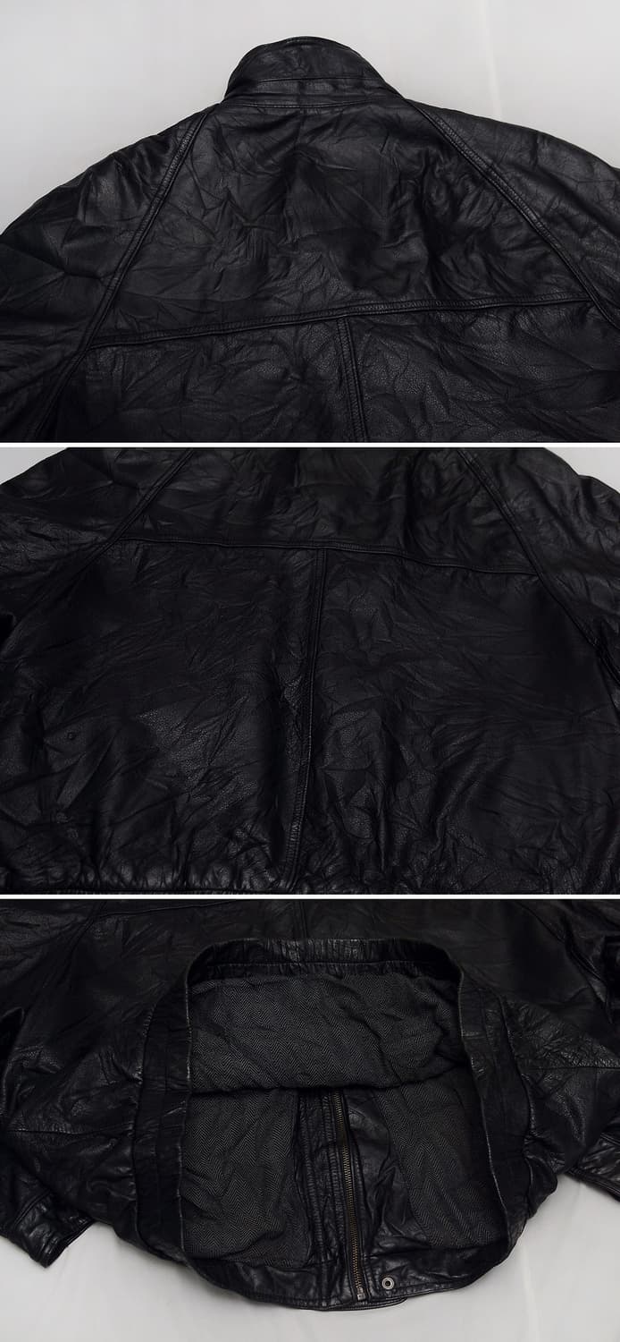 존 애쉬포드 천연가죽 링클레더 웜파일 봄버 자켓 (XL / 105+) 상품이미지5