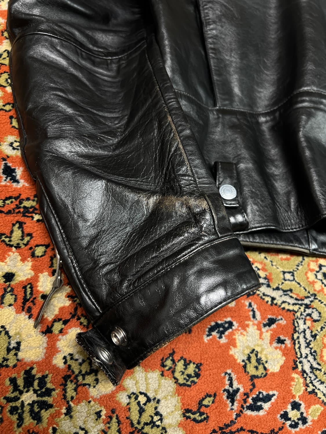 [L] ACOUSTIC 빈티지 말가죽 더블 라이더 가죽자켓 상품이미지6