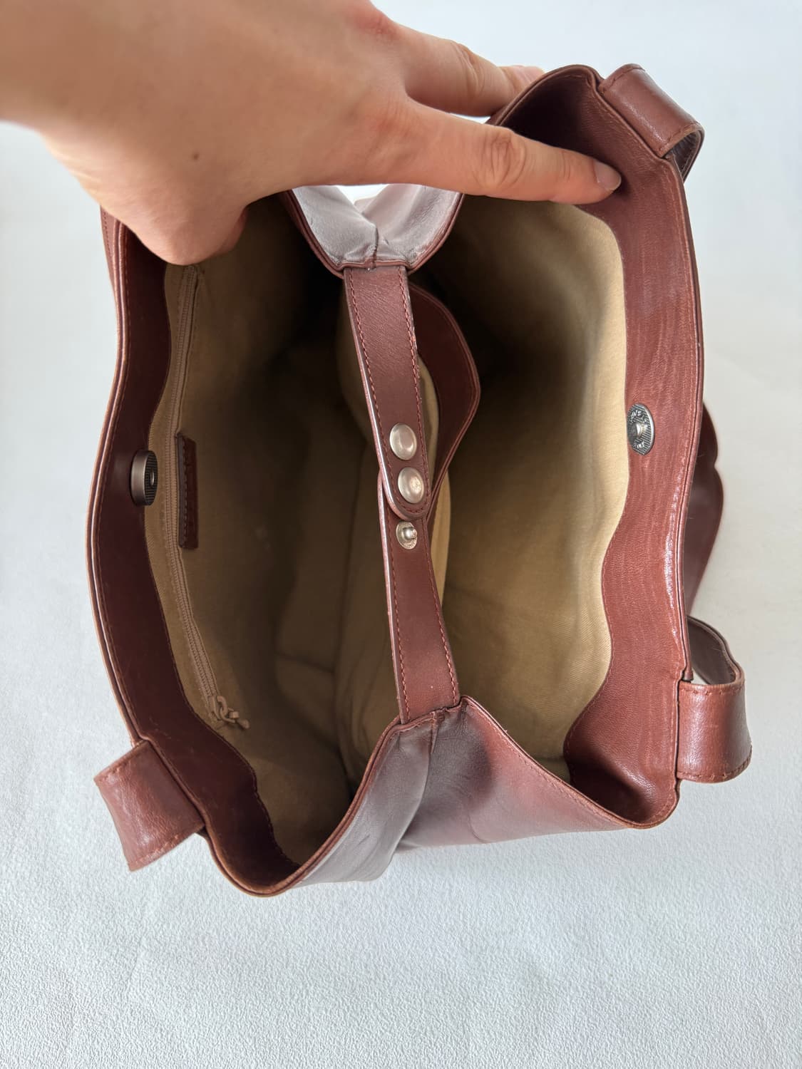 Pre owned 레더 숄더백(안감 얼룩) 상품이미지8