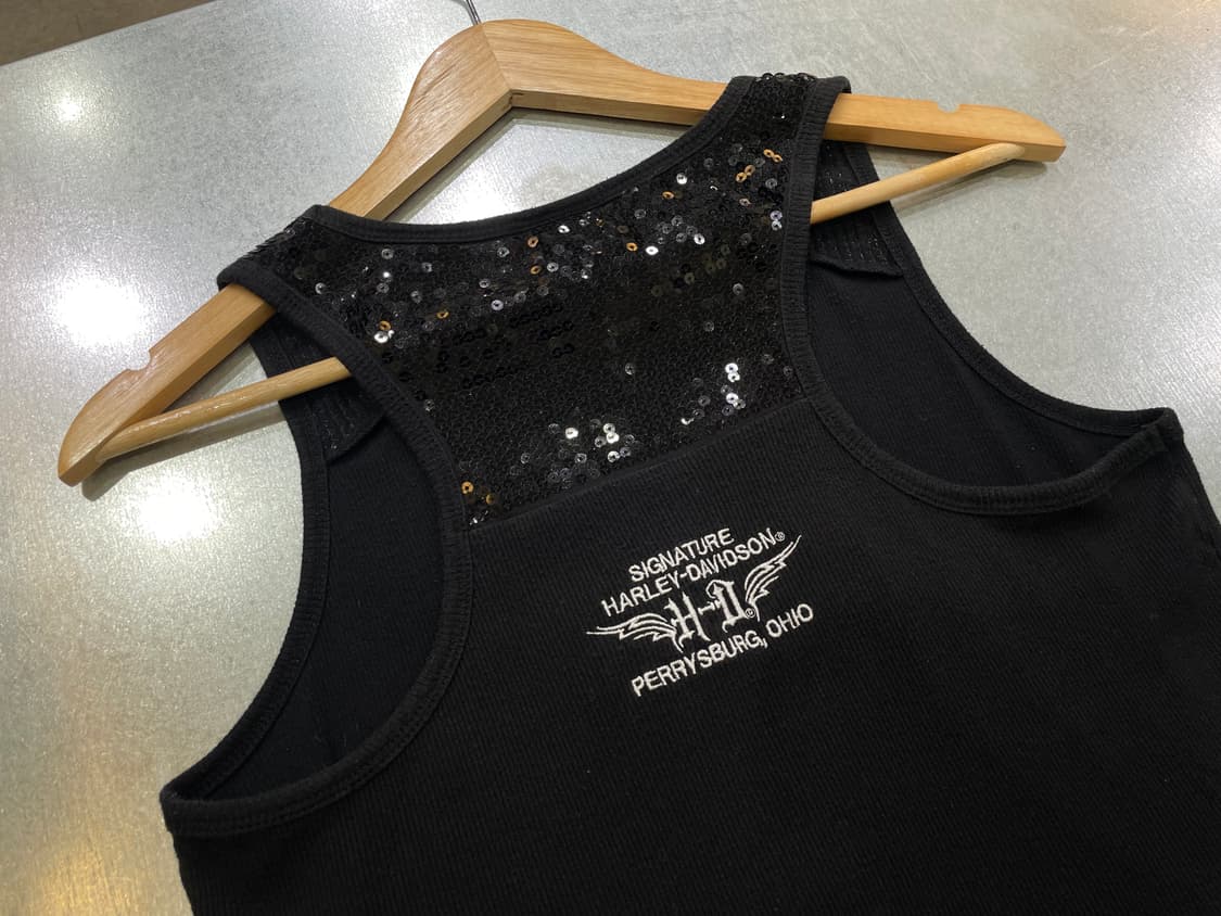 (XL) Harley Davidson 할리 자수 슬리브리스 나시 상품이미지8