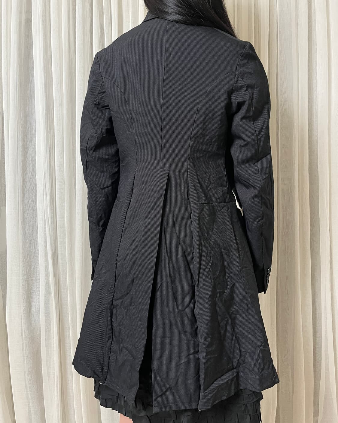 꼼데가르송 블랙 축융폴리 스트라이프 코트 comme des garcons 상품이미지9