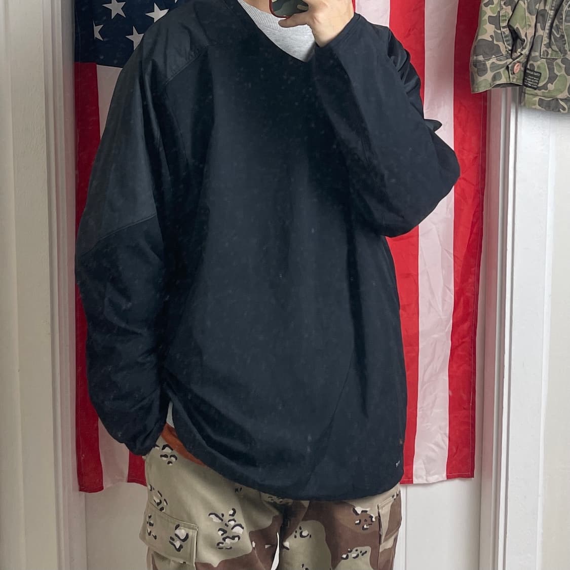 나이키 스우시 웜업 바람막이 빈티지 나일론 맨투맨 상품이미지1