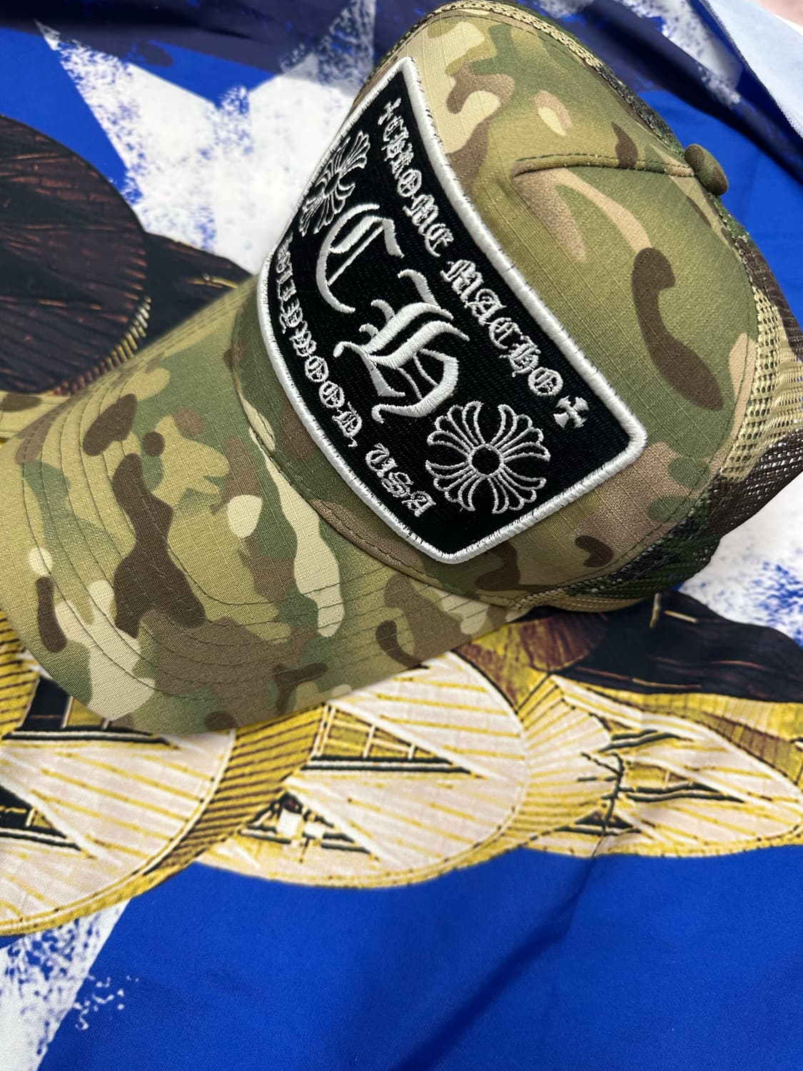 s급 빈티지 크롬하츠st 오버핏 카모대두볼캡 XL 상품이미지2