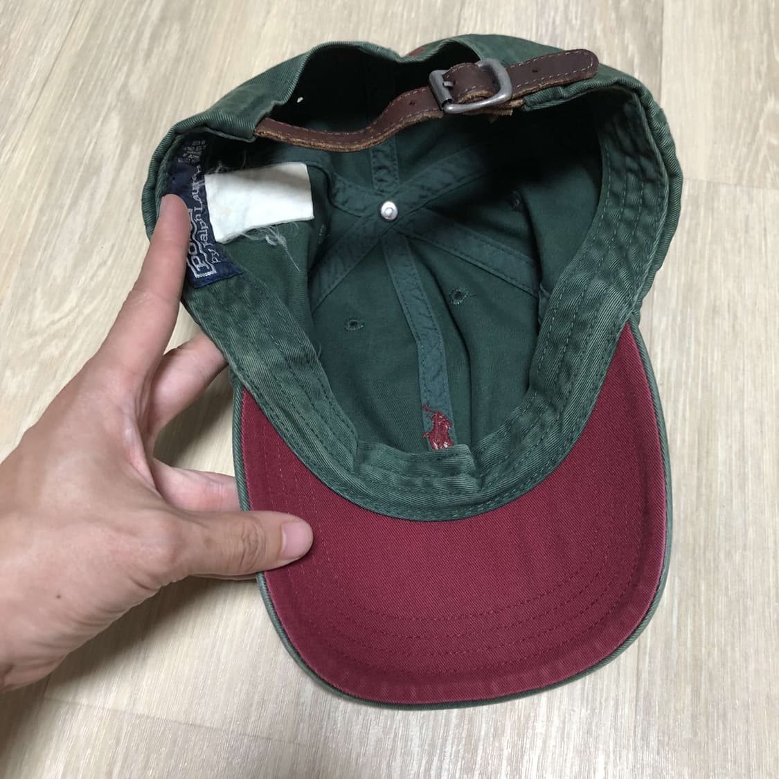(ONE SIZE) 90's 폴로 랄프로렌 대만제 포니로고 선페이딩 볼캡 상품이미지7