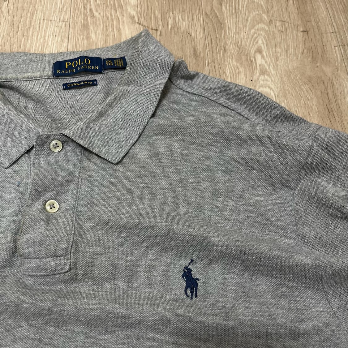 폴로 랄프로렌 커스텀 슬림핏 반팔 카라티 [그레이] 2XL/110 상품이미지4