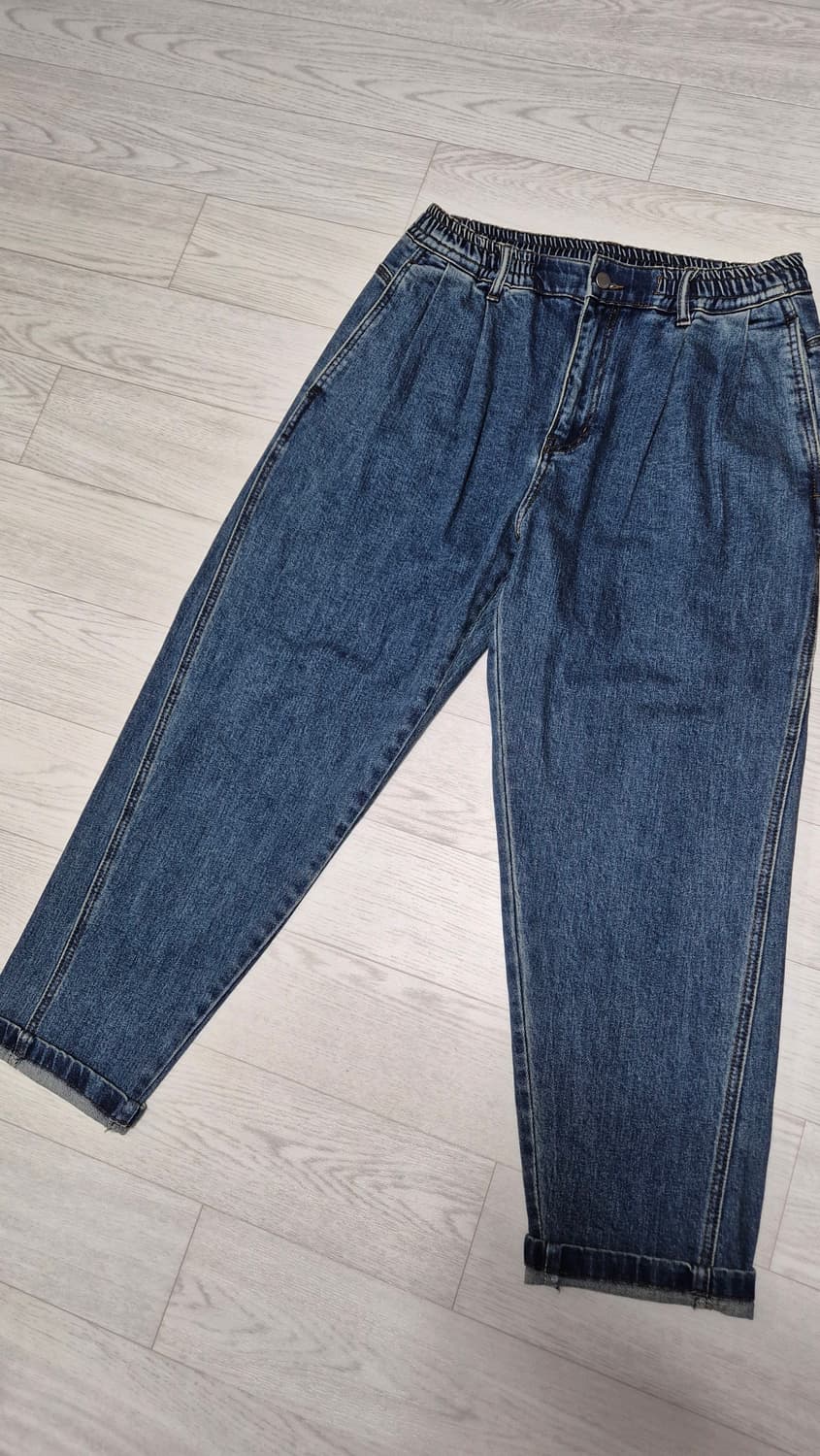 리버클래시 허리밴딩 플리츠 데님 팬츠 상품이미지1