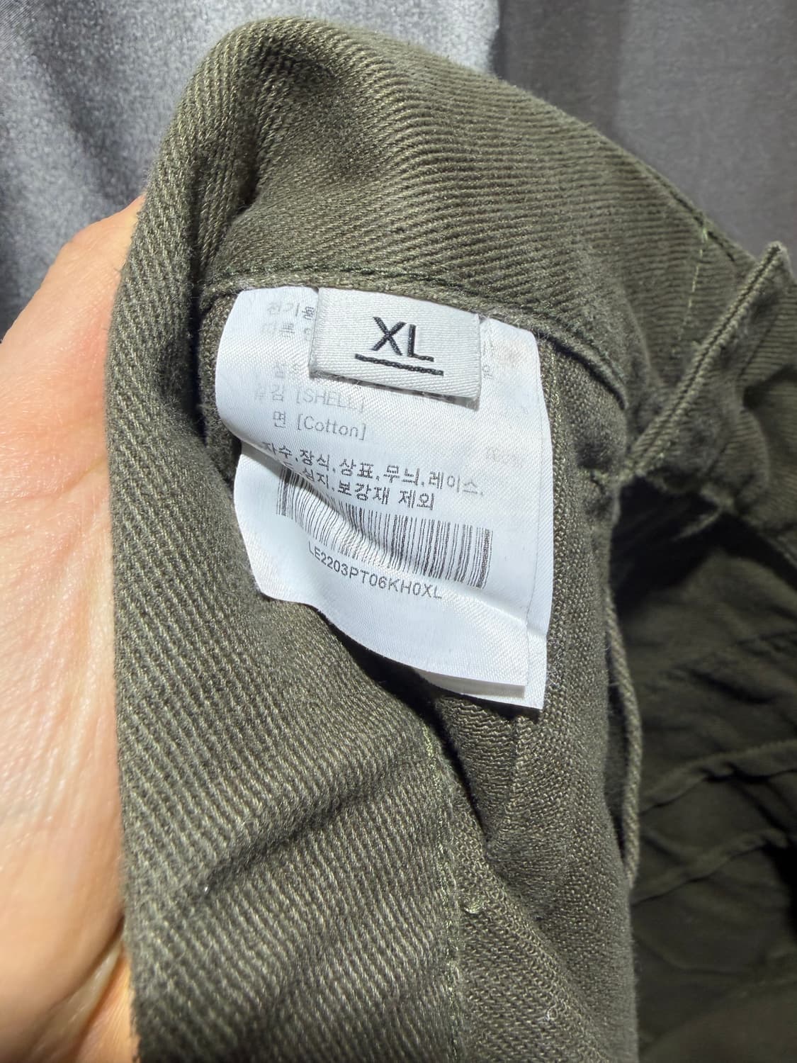 36in Lee 리 USA 벨티드 퍼티그 절개 카키 코튼팬츠 상품이미지8