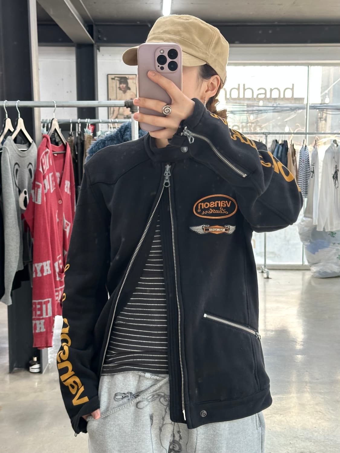 벤슨 모토사이클 투웨이 스웻 라이더자켓 상품이미지3