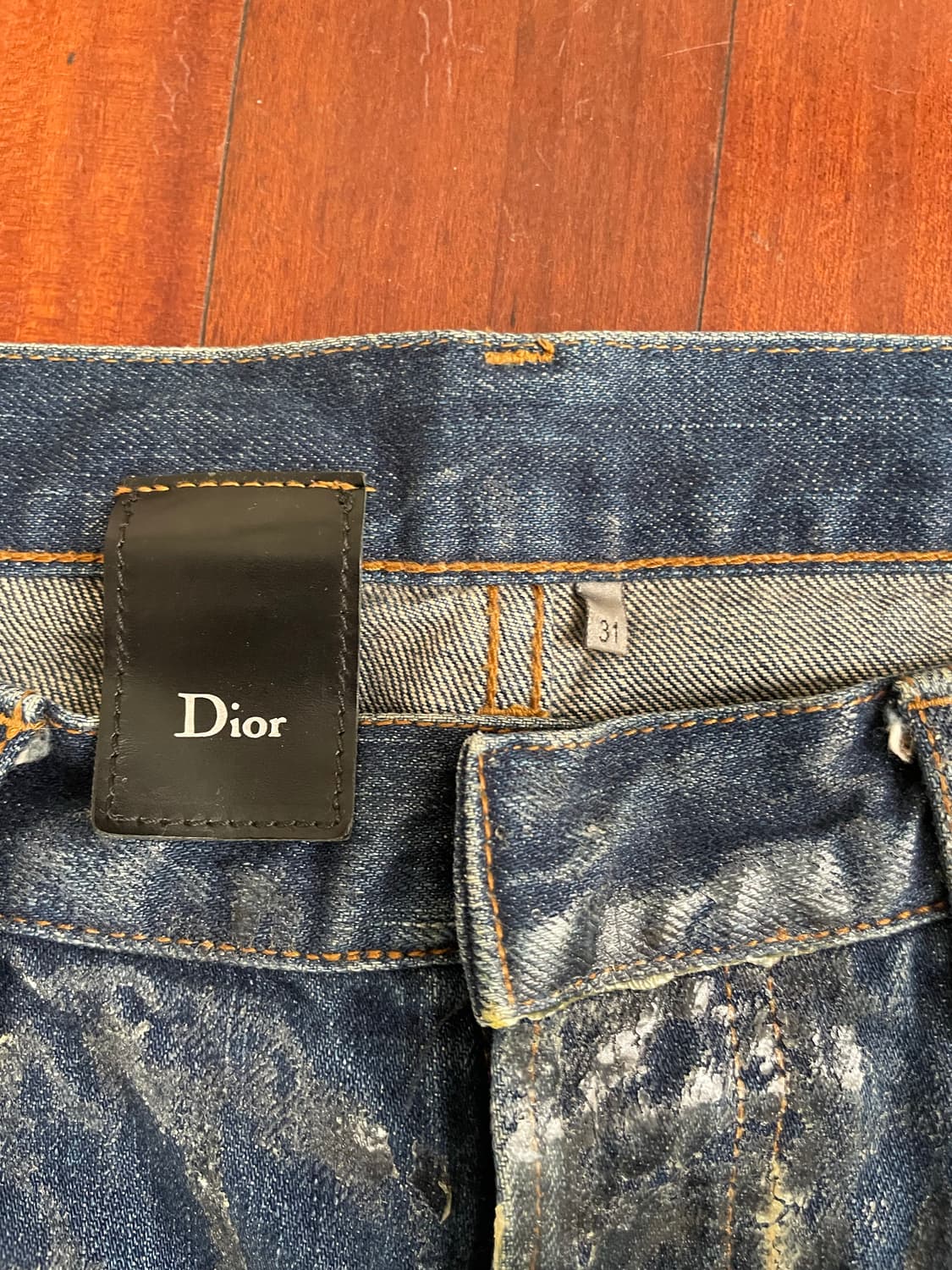 디올옴므 07AW Luster 블루왁스코팅진 31size 상품이미지3