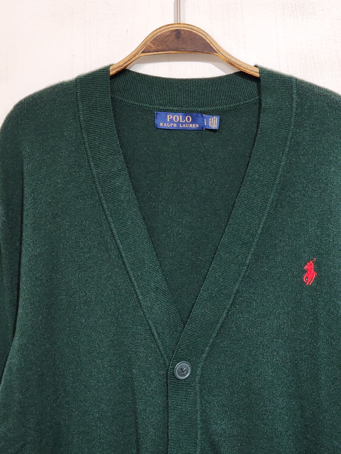 (L) 랄프로렌 폴로 가디건 녹색 포켓 브이넥 캐주얼  상품이미지2