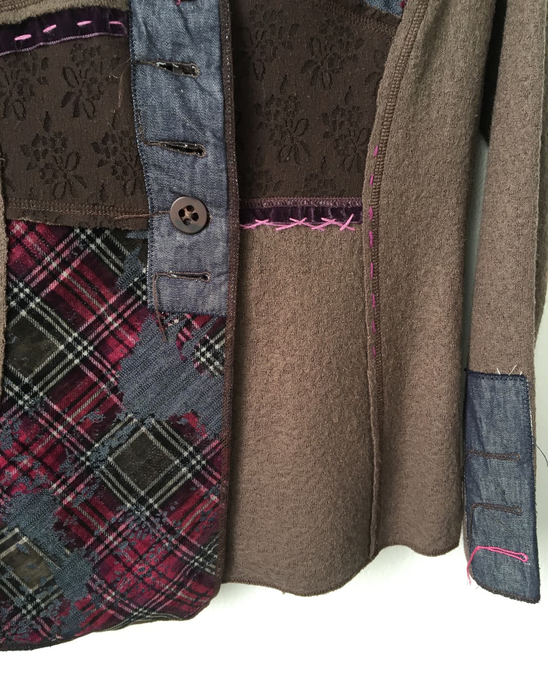 Patch work point woolen jacket 상품이미지6