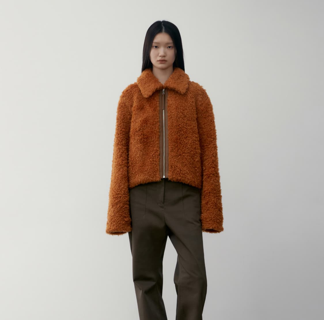 Lowclassic FLUFFY FUR JACKET_COGNAC 상품이미지2