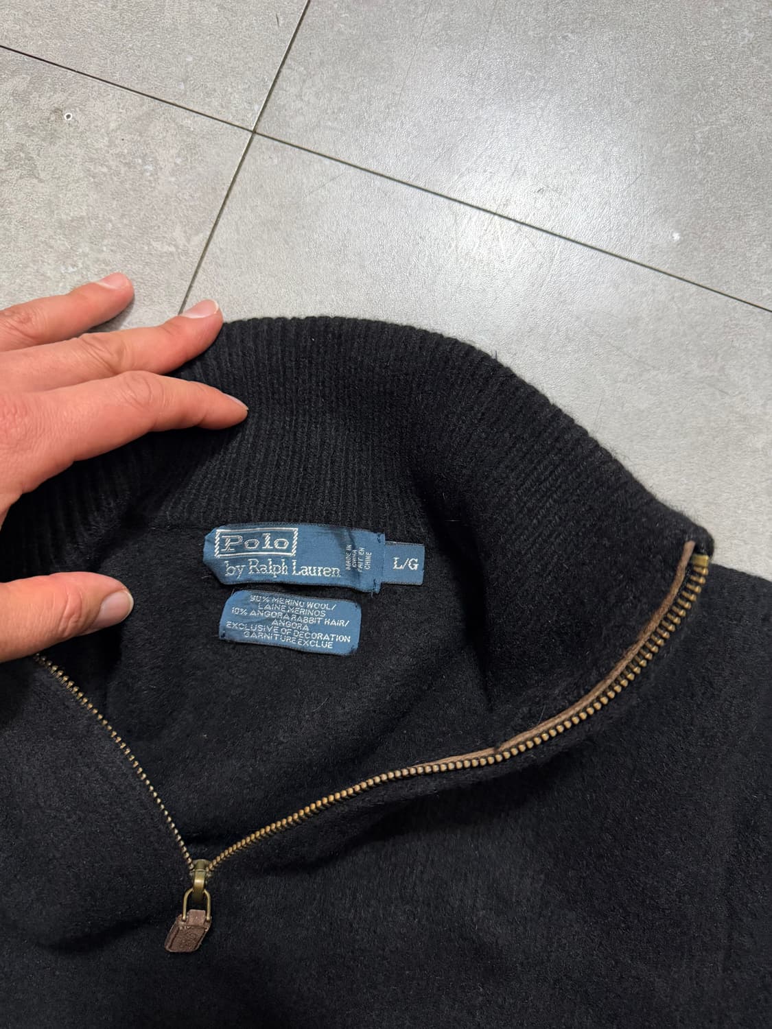 00s 랄프로렌 폴로 여성용  램스울  빈티지 하프집업  니트 55siz 상품이미지3