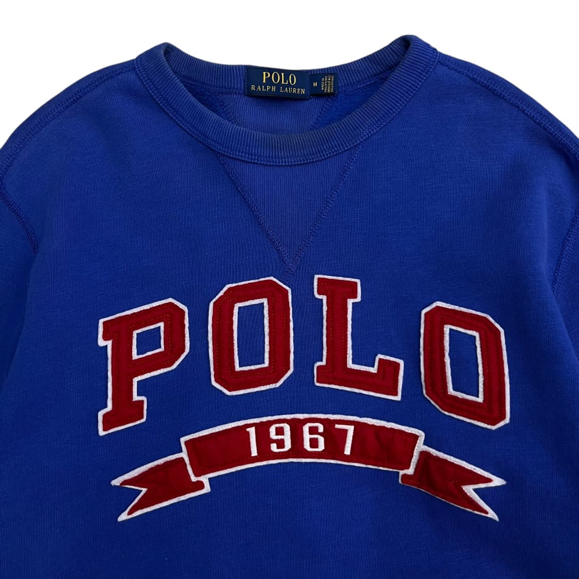 폴로 랄프로렌 센터 패치로고 블루 맨투맨 M 상품이미지4