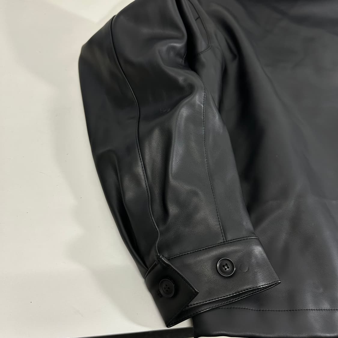 L 라퍼지스토어 블랙 가죽 레더자켓 상품이미지6