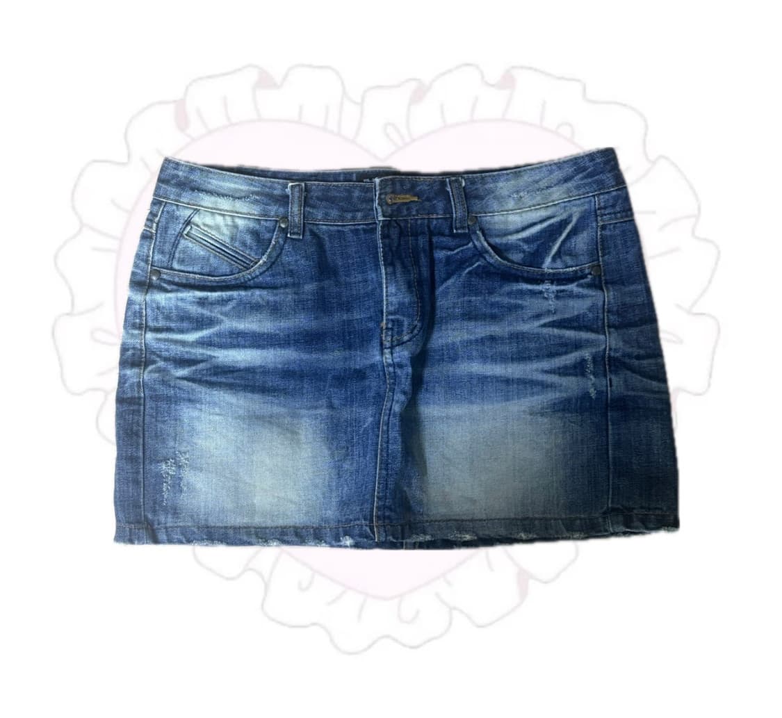 빈티지 워싱 데님 스커트 상품이미지1