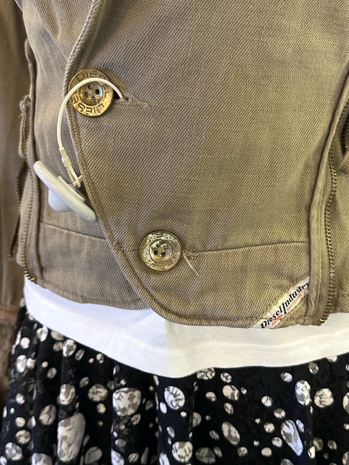 DIESEL 디젤 Y2K 카키베이지 자켓 상품이미지5