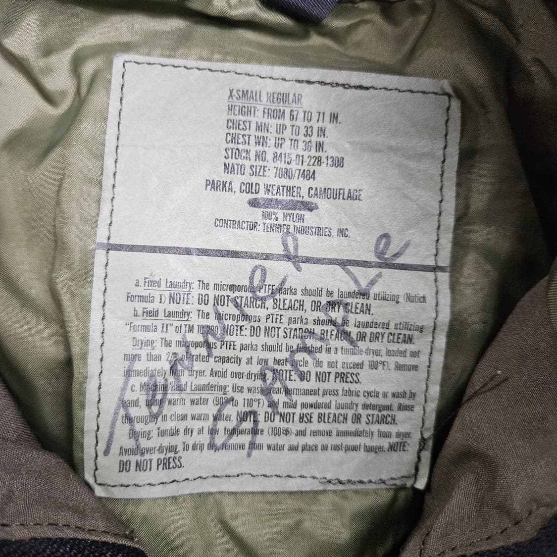 미군 우드랜드 고어텍스 파카 XS R 상품이미지7