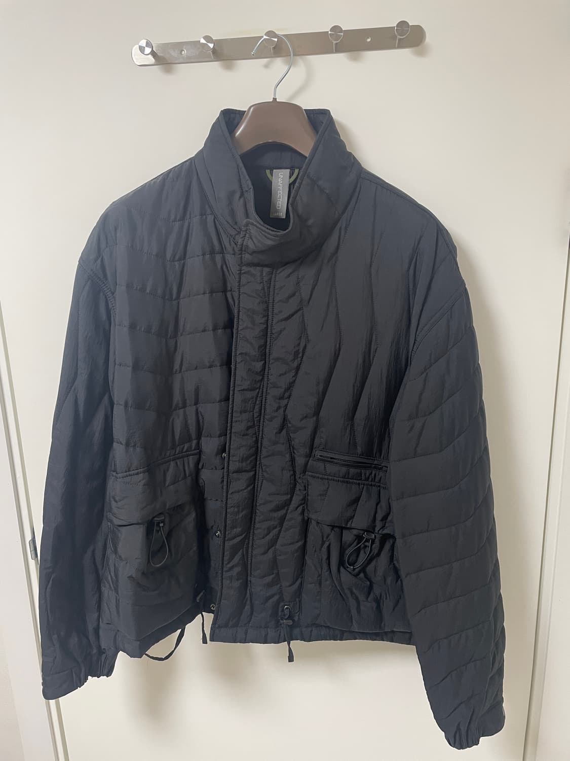 [L] 언어펙티드 퀼티드 블루종 블랙 상품이미지1