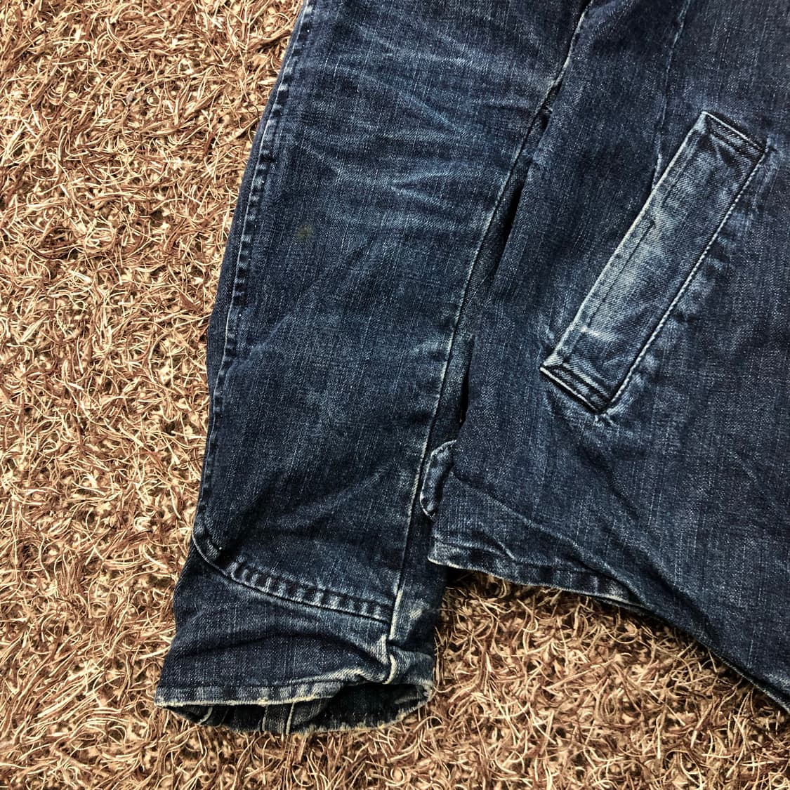 빈티지 데님 워싱 바이커 라이더 자켓 상품이미지3