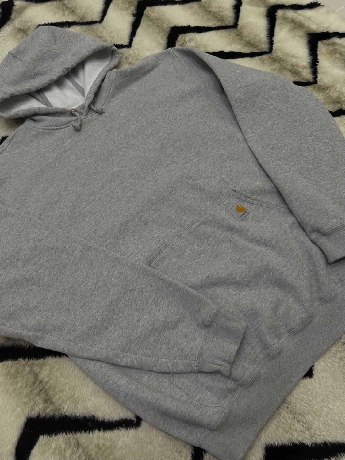 [XL]칼하트 미드웨이트 루즈핏 후드/그레이/기모 상품이미지3