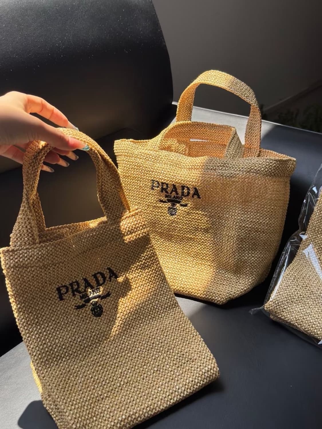 프라다뷰티 르옴므 에코백 네트백 브라운  상품이미지4