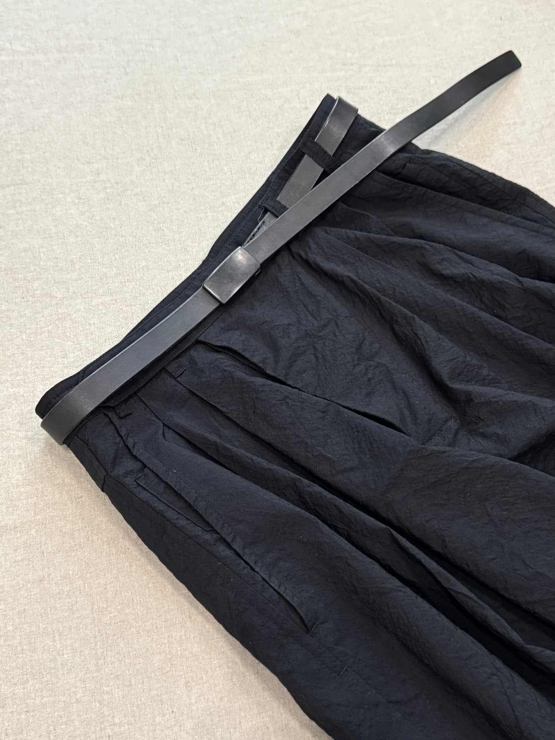 요지야마모토 뿌르옴므 23aw 밀리터리 세이프 레더 벨트 상품이미지1