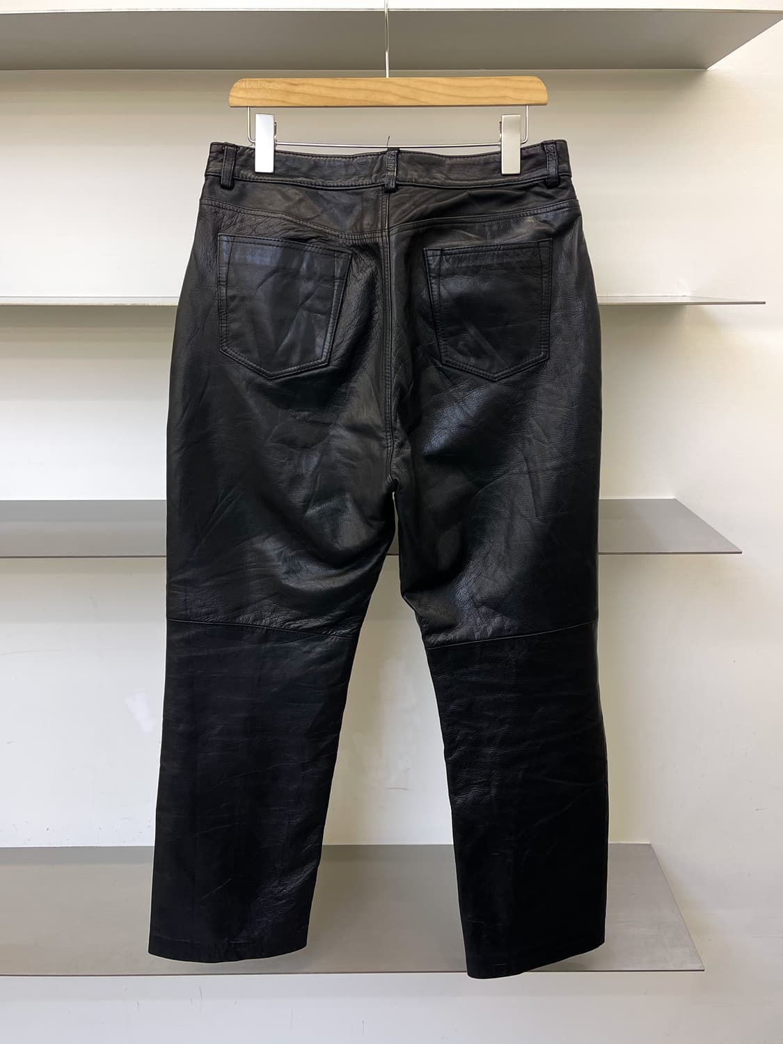 Japanese Vintage 90s 램스킨 레더 팬츠 상품이미지4