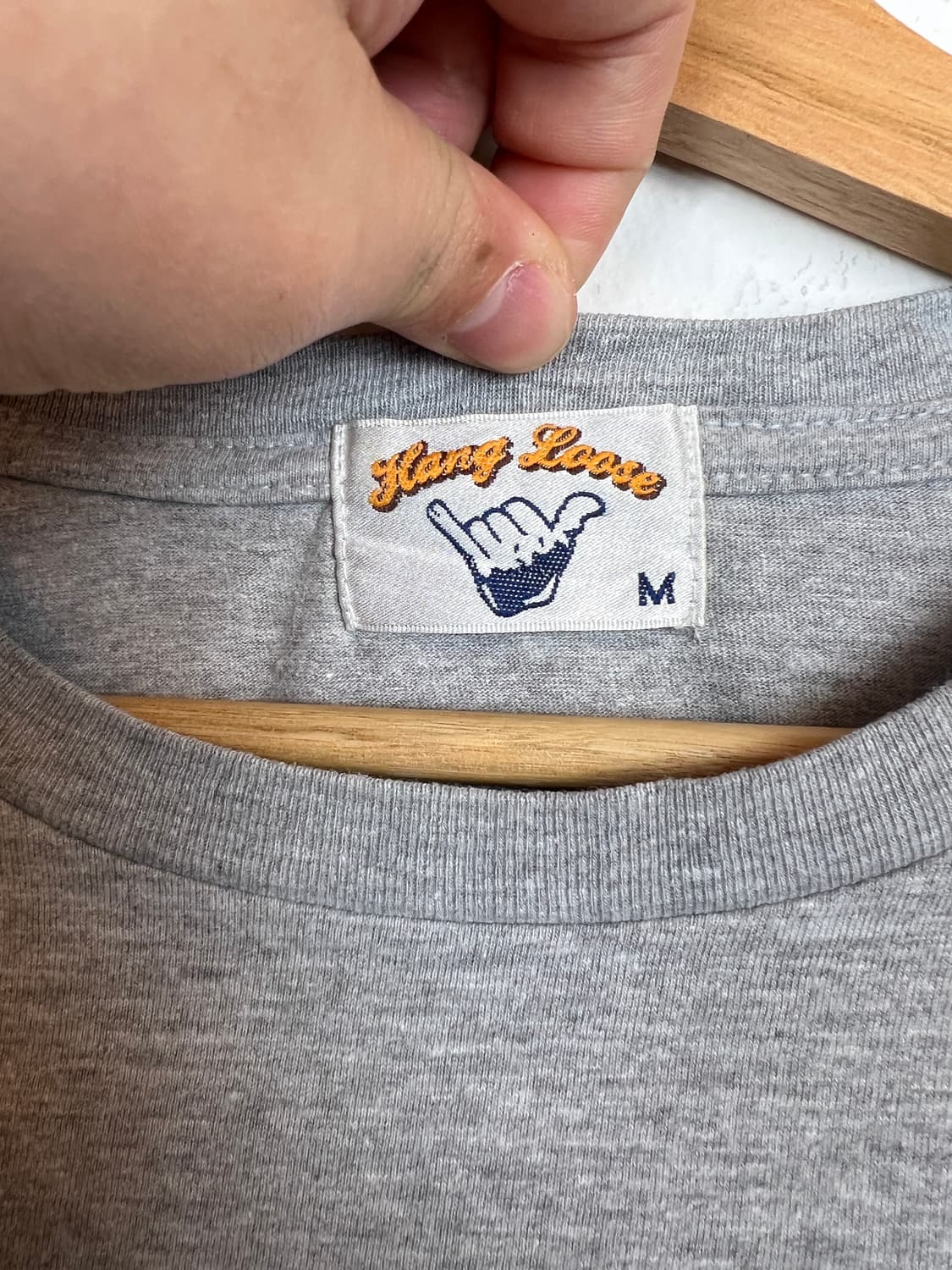 JPN Hang Loose 회색 프린팅 티셔츠 M 상품이미지3