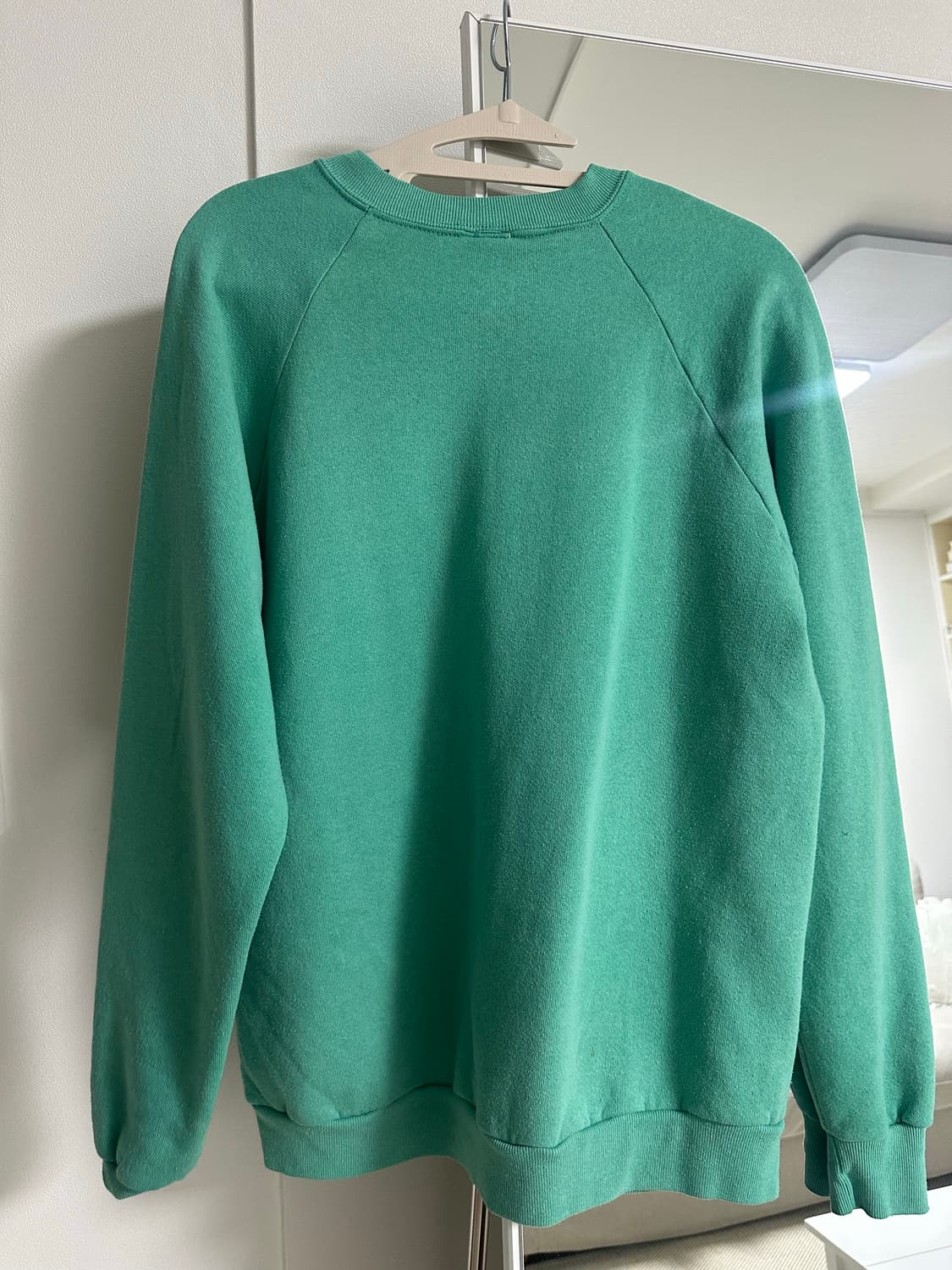 리던 스마일 맨투맨 그린 S 상품이미지2