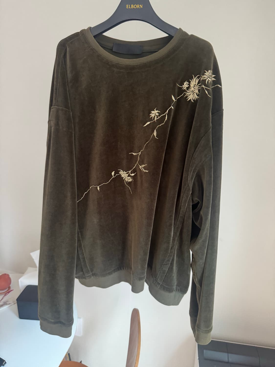 하이더이커만 18FW 벨벳 자수 맨투맨 L (105-110) 상품이미지2