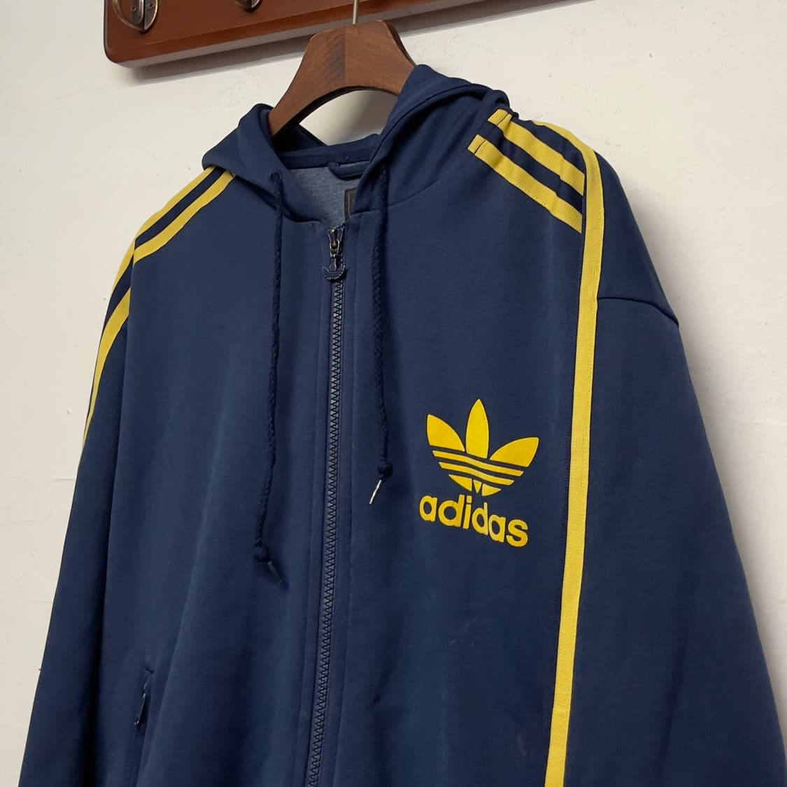 아디다스 네이비/엘로우 플락 후디 져지   상품이미지2