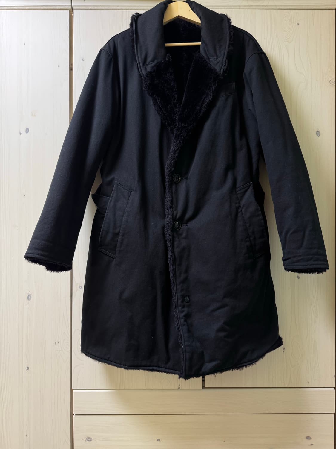 엔지니어드 가먼츠 숄칼라 블랙 코트 상품이미지2