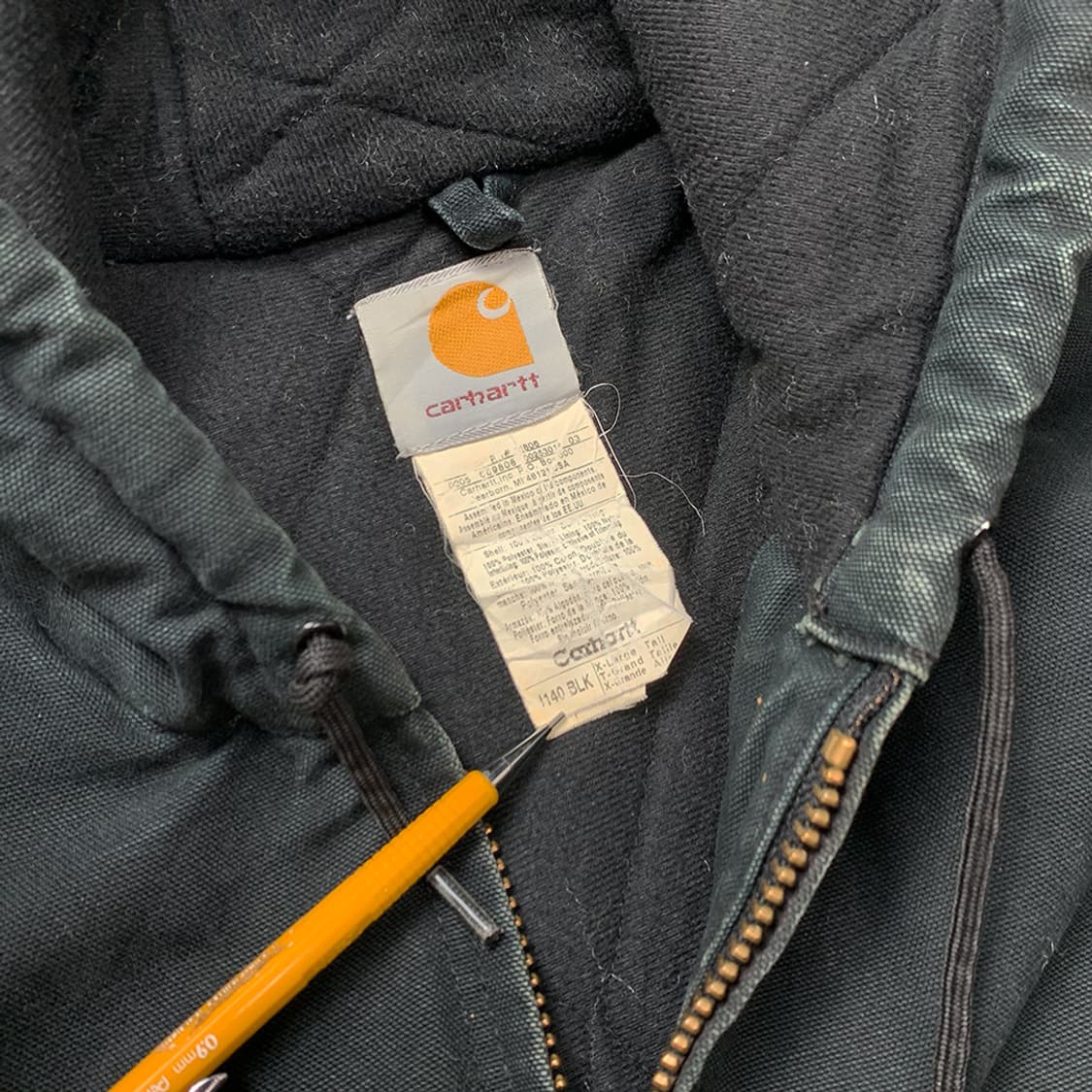 빈티지 USA 칼하트 덕액티브 자켓 블랙 상품이미지3