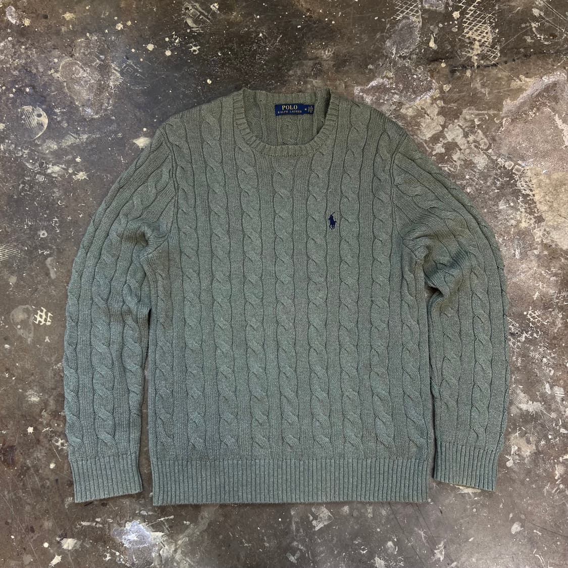 M) 폴로 랄프로렌 케이블 니트 스웨터 꽈배기 니트 스웨터 상품이미지1