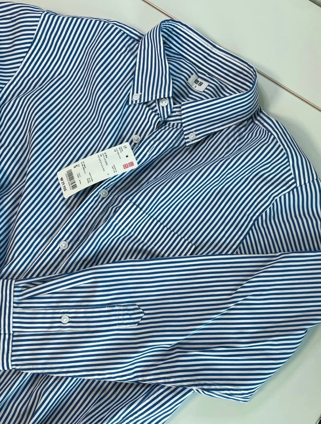 유니클로 브로드클로스 스트라이프 셔츠 상품이미지1