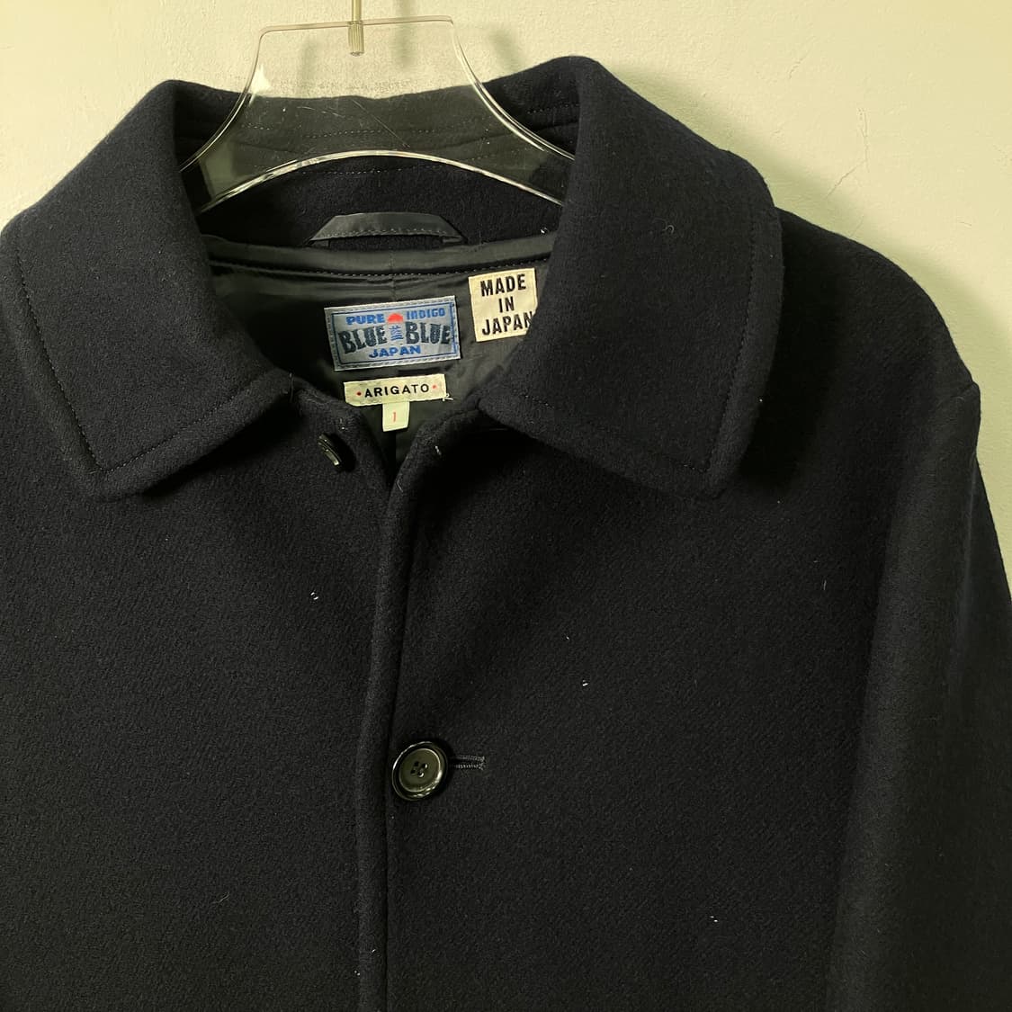 블루블루재팬 네이비 울 롱 코트 상품이미지4