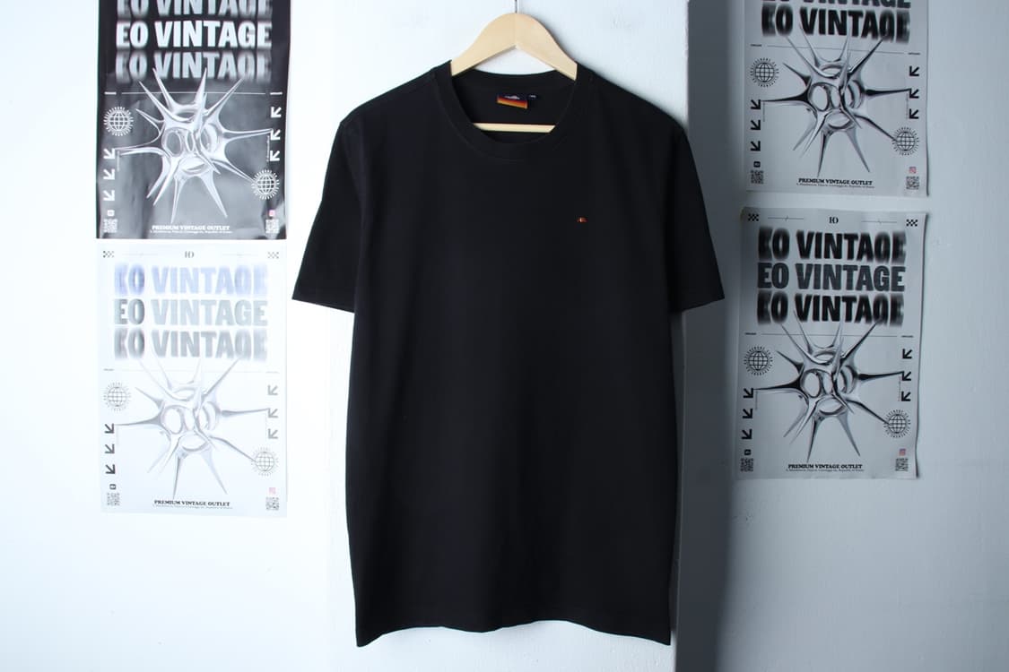 (XL-2XL) 엘레쎄 반팔 티셔츠 스몰로고 블랙 올드스쿨-7B69 상품이미지2