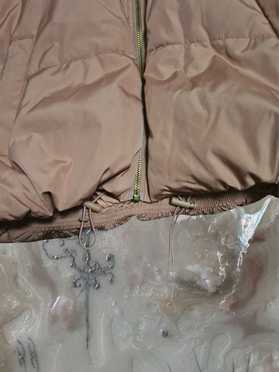 빈티지 모리걸 뮤트핑크 숏패딩 점퍼 후드 러블리 상품이미지4