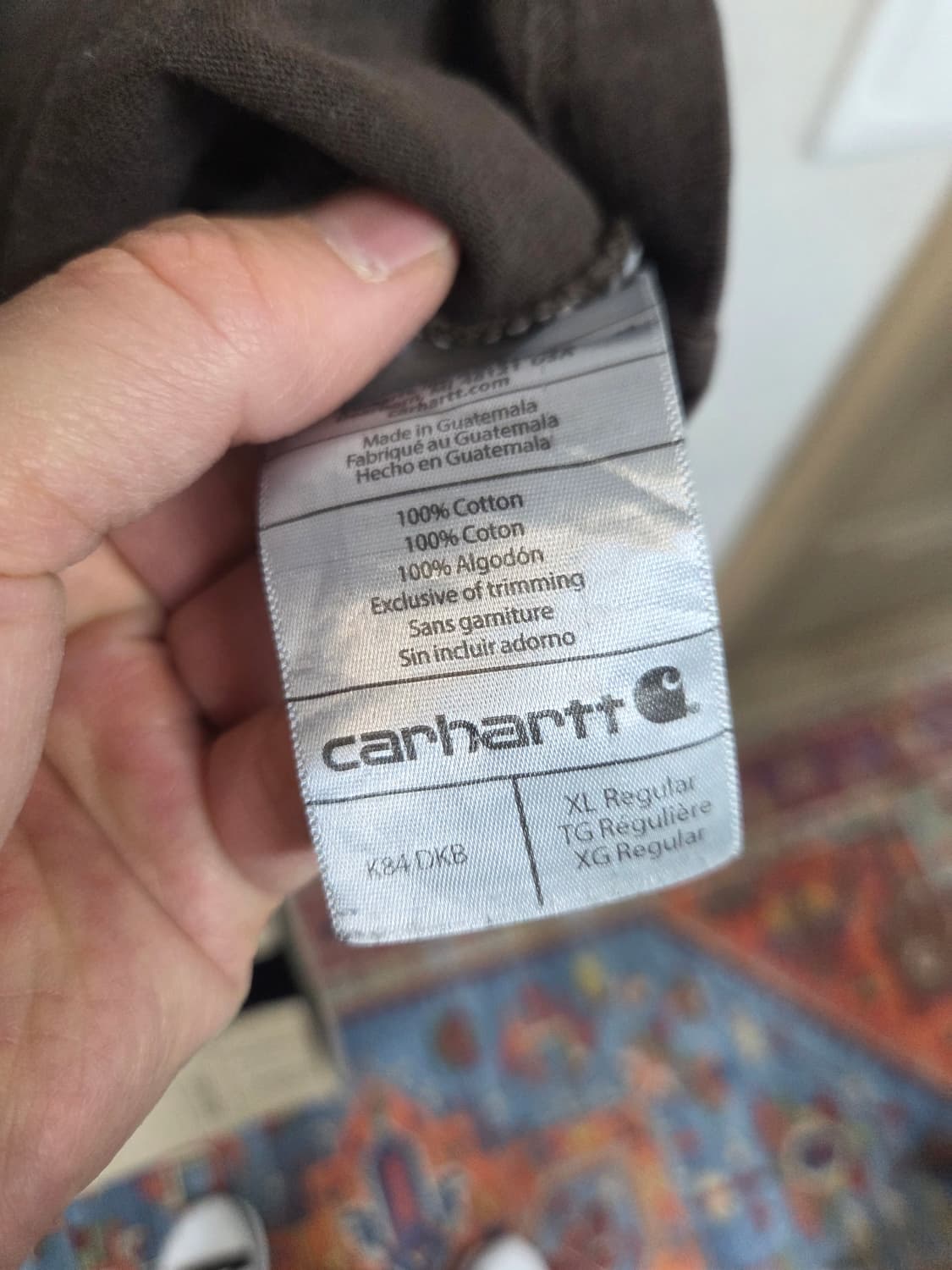 칼하트 빈티지 헨리넥 포켓 반팔 브라운 xl 레귤러 xxl 상품이미지4