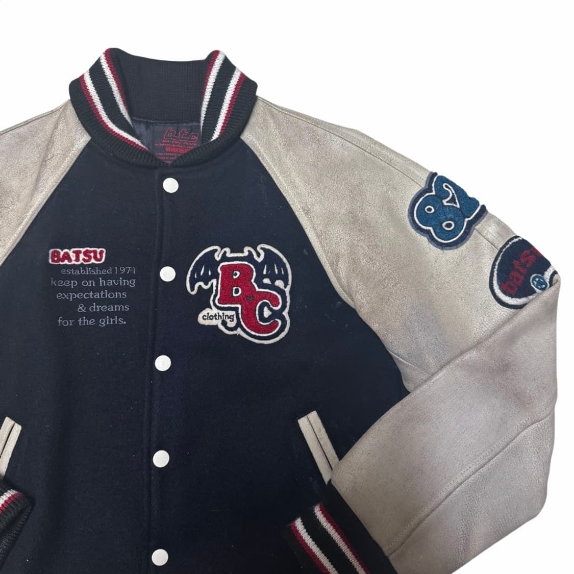 스컬 데빌 바시티 레더 자켓 상품이미지3