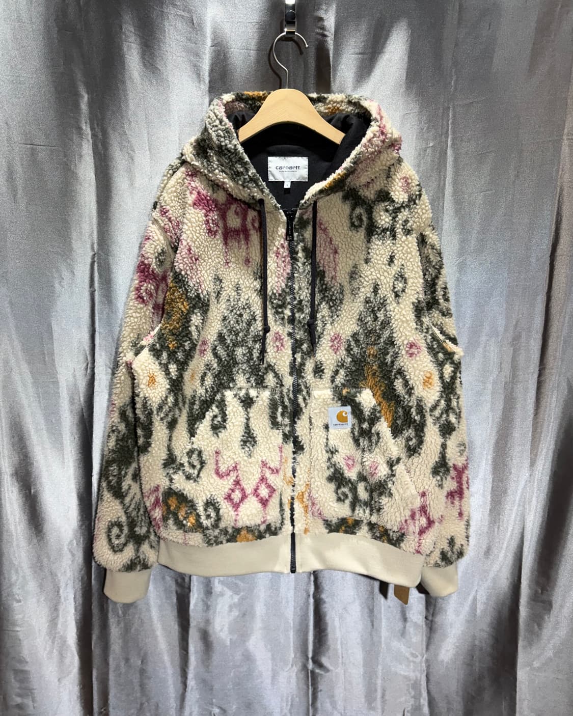 L 칼하트 WIP 프렌티스 사이프러스 바루 자카드 후디 플리스 상품이미지2