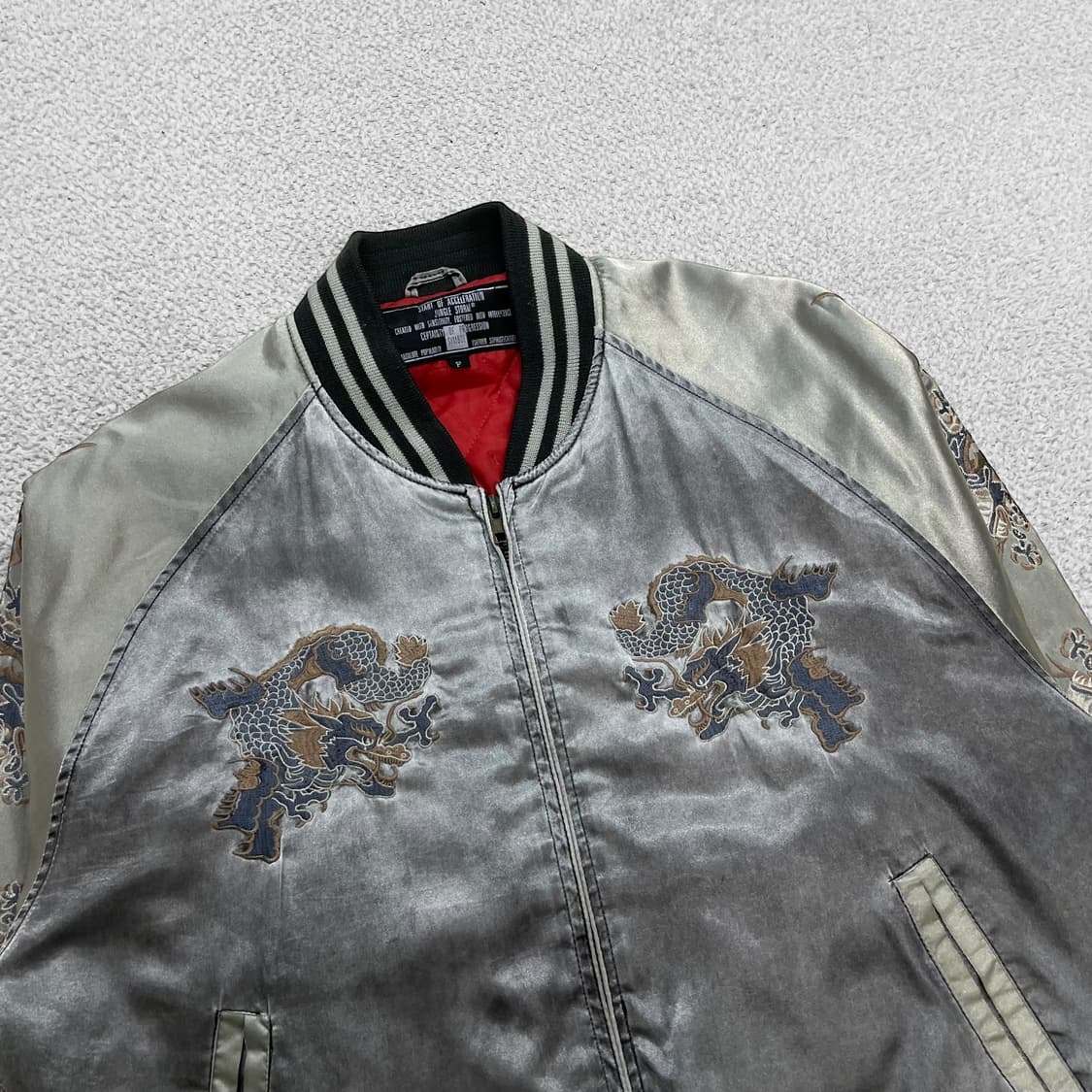 정글스톰 Jpn 재패니즈 빈티지 용 자수 스카잔 자켓 상품이미지3