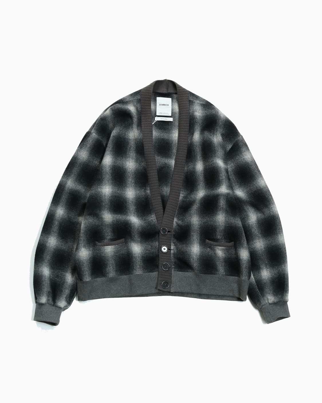  BOWWOW Wool Check Cardigan 상품이미지1